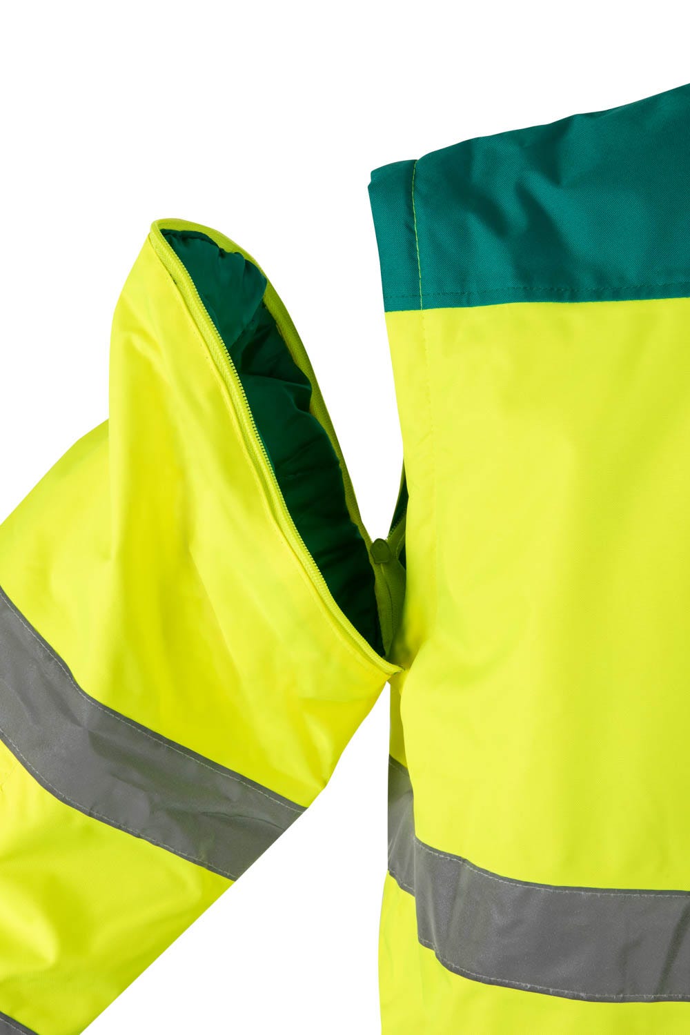 161.CAZADORA BICOLOR AV VERDE/AMARILLO FLÚOR 2XL