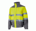 161.CAZADORA BICOLOR AV GRIS/AMARILLO FLÚOR 2XL