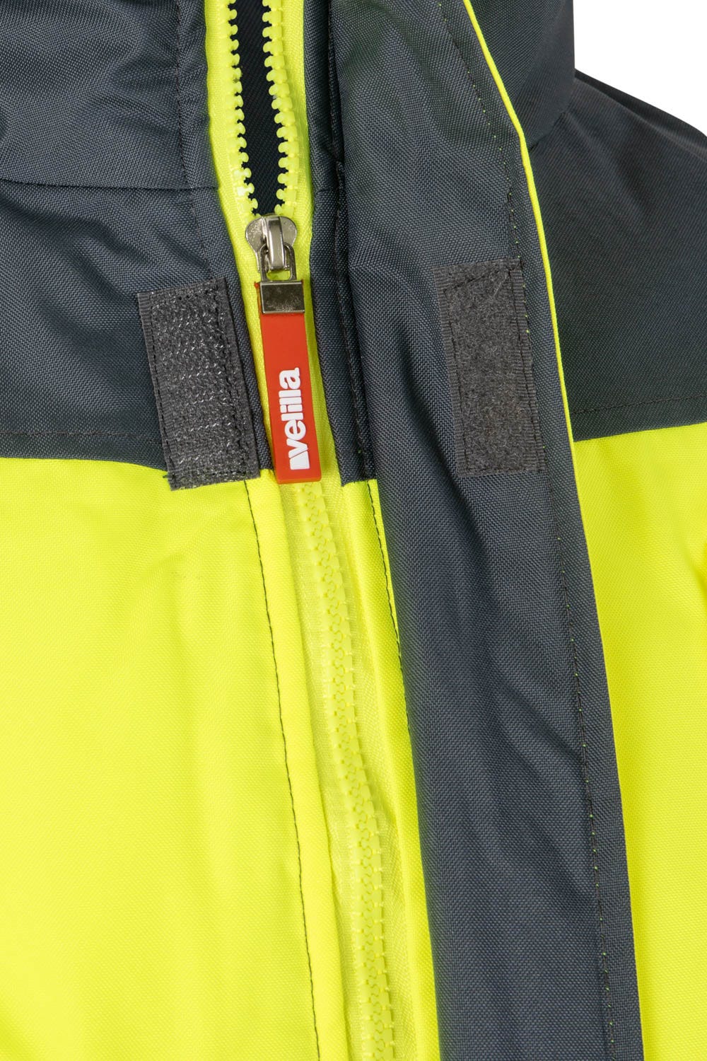 161.CAZADORA BICOLOR AV GRIS/AMARILLO FLÚOR 2XL