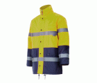 166.PARKA BICOLOR AV AZUL MARINO/AMARILLO FLÚOR 2XL