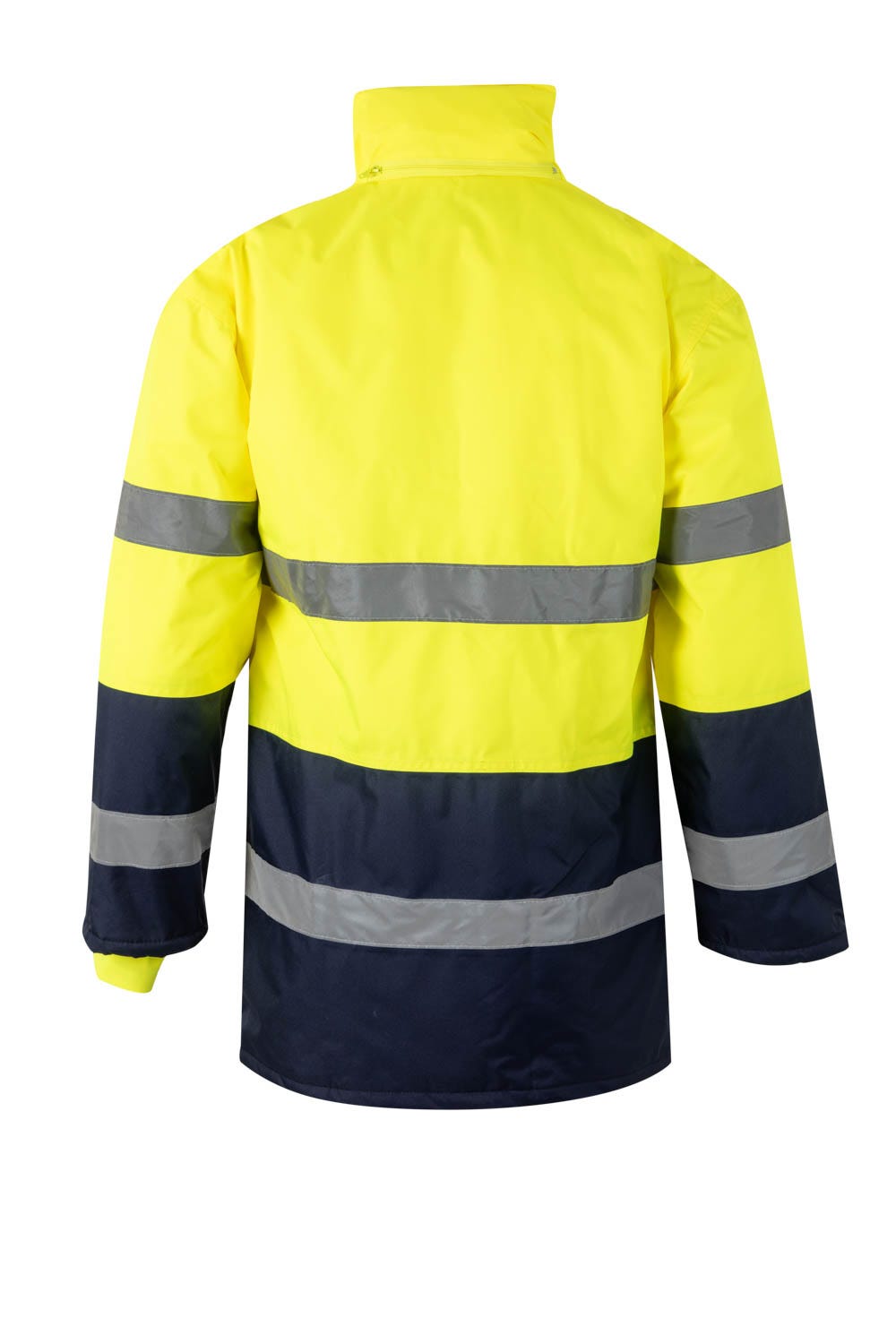 166.PARKA BICOLOR AV AZUL MARINO/AMARILLO FLÚOR 2XL