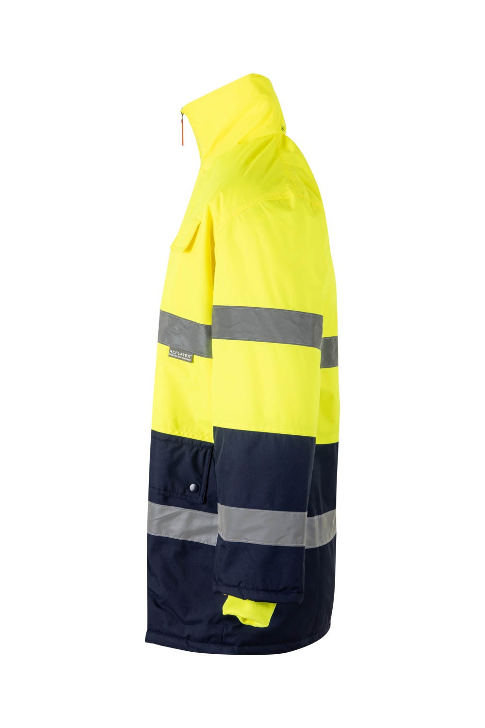 166.PARKA BICOLOR AV AZUL MARINO/AMARILLO FLÚOR 2XL