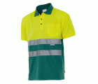 173.POLO BICOLOR MC AV VERDE/AMARILLO FLÚOR 2XL