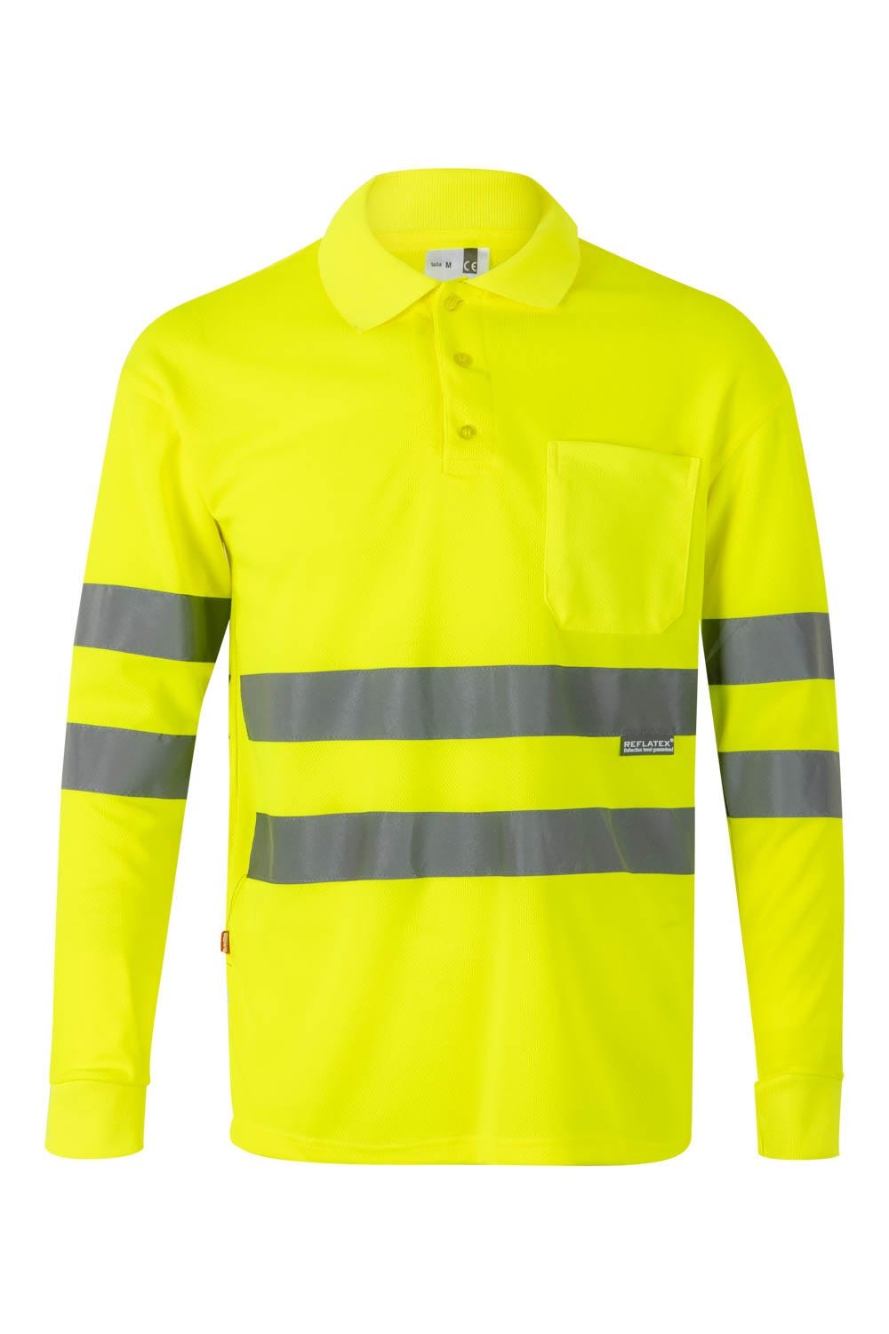 174.POLO ML AV AMARILLO FLÚOR 2XL