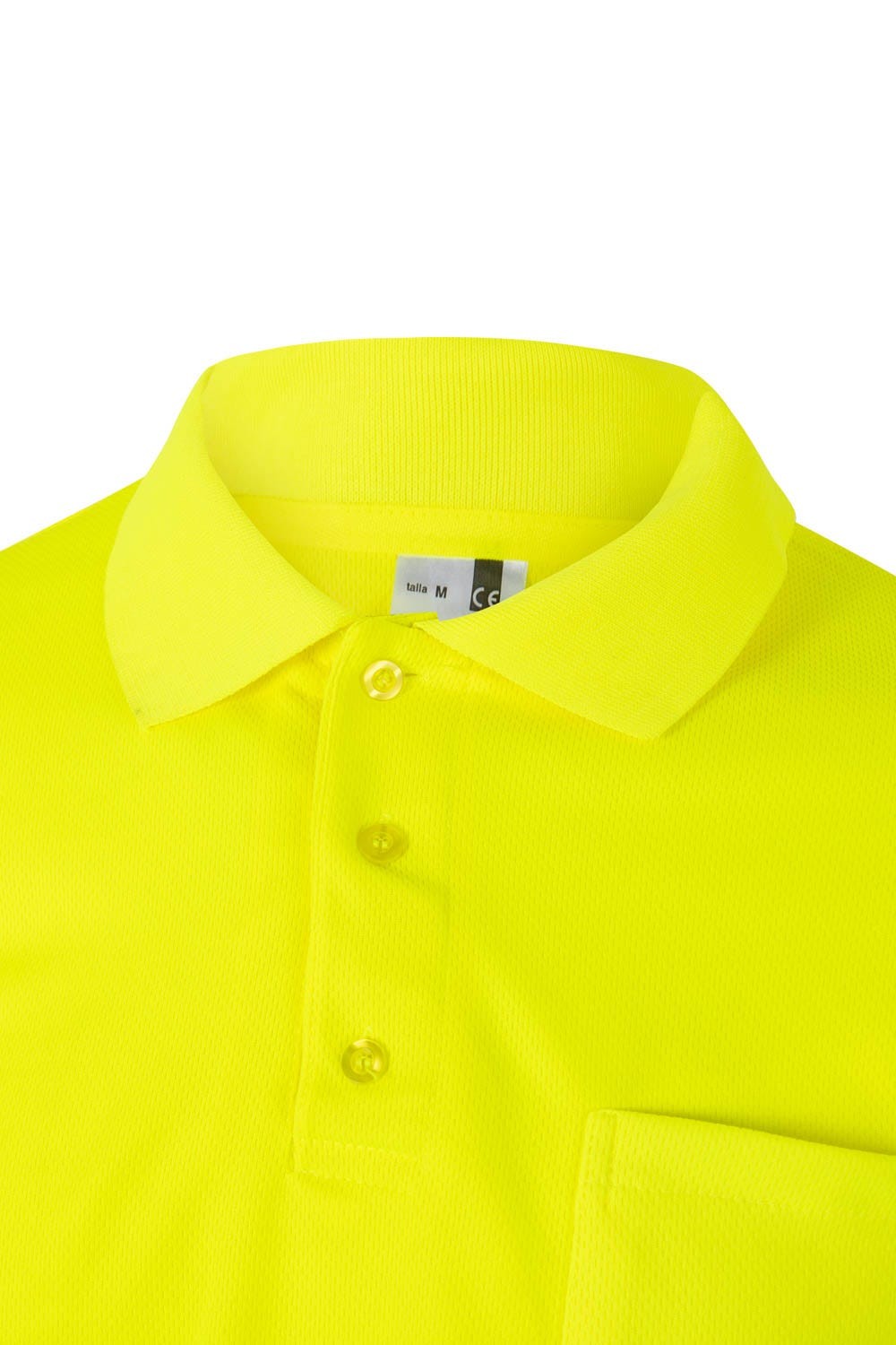 174.POLO ML AV AMARILLO FLÚOR 2XL