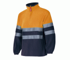 182.FORRO POLAR BICOLOR AV AZUL MARINO/NARANJA FLÚOR 2XL