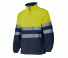 182.FORRO POLAR BICOLOR AV AZUL MARINO/AMARILLO FLÚOR 2XL