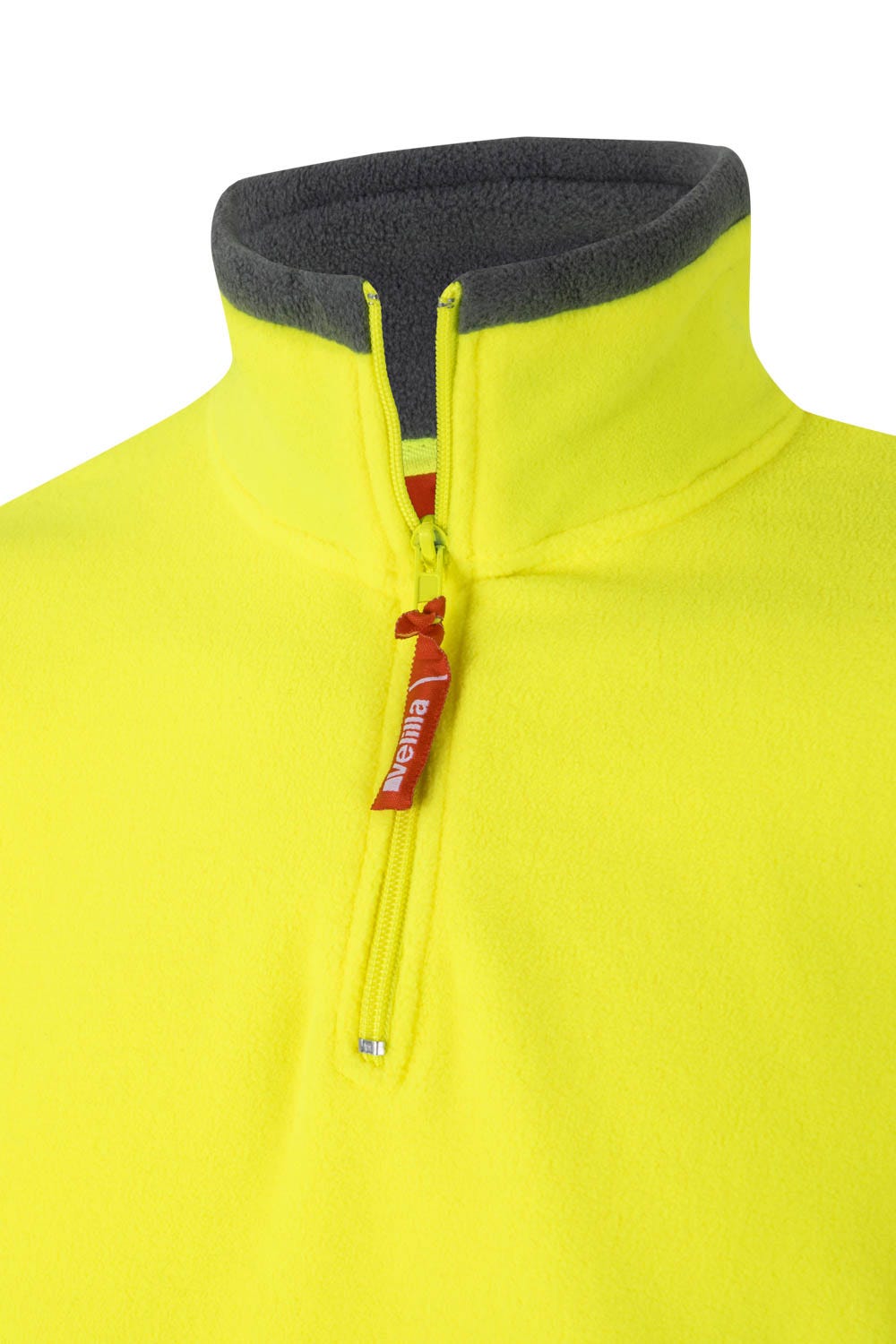 182.FORRO POLAR BICOLOR AV GRIS/AMARILLO FLÚOR 2XL