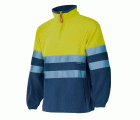 182.FORRO POLAR BICOLOR AV AZULINA/AMARILLO FLÚOR 2XL