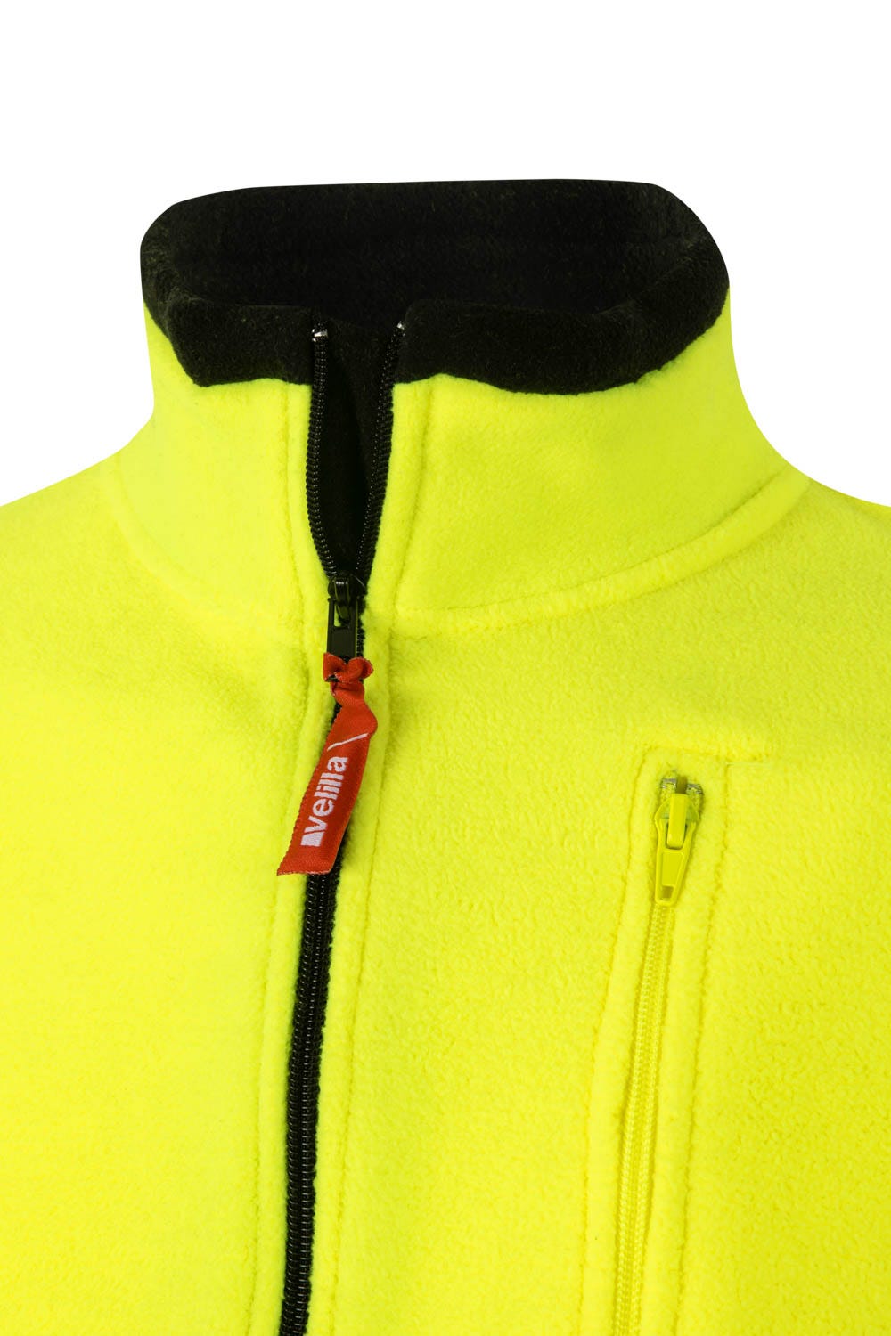 183.CHAQUETA POLAR BICOLOR AV NEGRO/AMARILLO FLÚOR 2XL