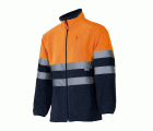 183.CHAQUETA POLAR BICOLOR AV AZUL MARINO/NARANJA FLÚOR 2XL