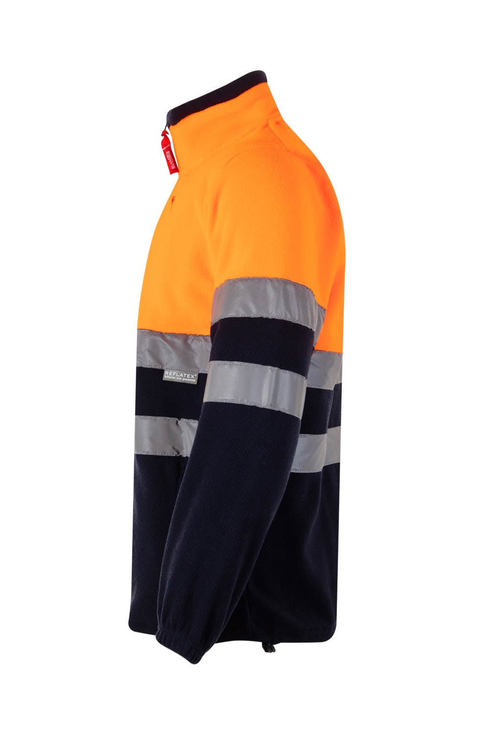 183.CHAQUETA POLAR BICOLOR AV AZUL MARINO/NARANJA FLÚOR 2XL