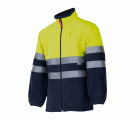 183.CHAQUETA POLAR BICOLOR AV AZUL MARINO/AMARILLO FLÚOR 2XL
