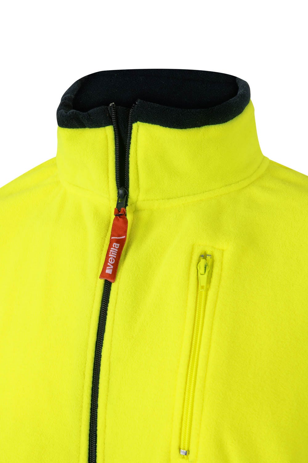183.CHAQUETA POLAR BICOLOR AV AZUL MARINO/AMARILLO FLÚOR 2XL