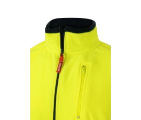 183.CHAQUETA POLAR BICOLOR AV AZUL MARINO/AMARILLO FLÚOR 5XL