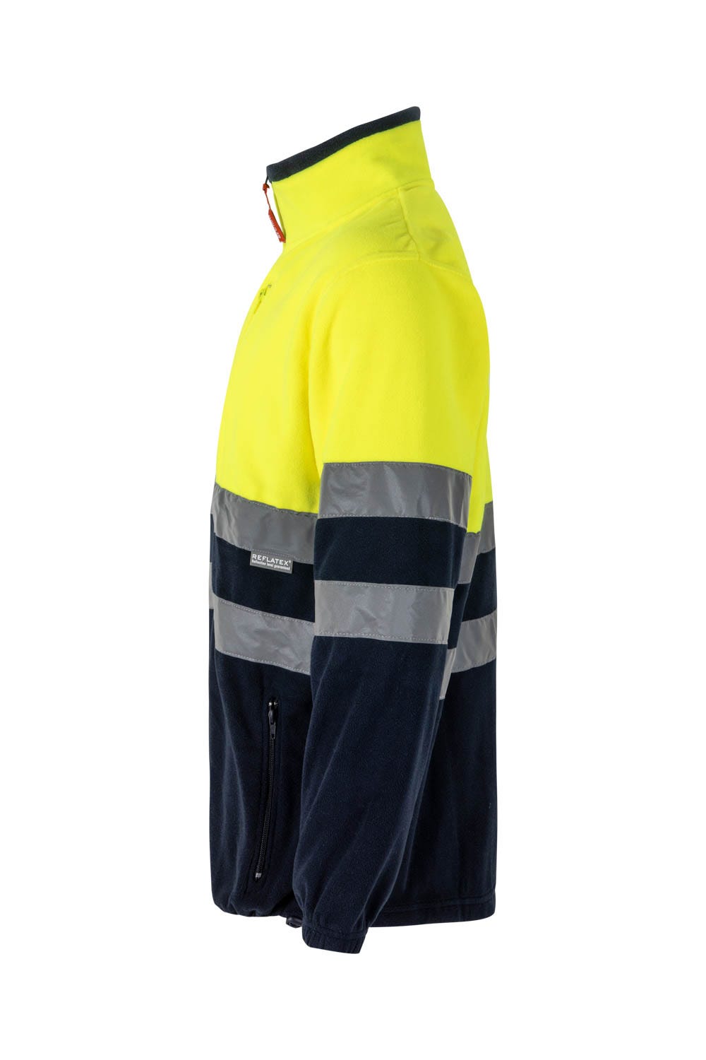 183.CHAQUETA POLAR BICOLOR AV AZUL MARINO/AMARILLO FLÚOR 2XL