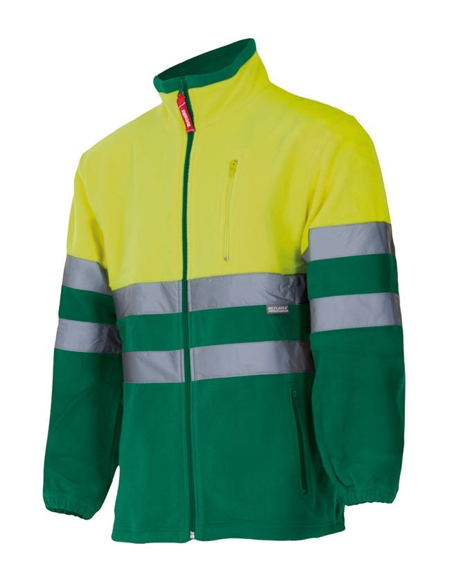 183.CHAQUETA POLAR BICOLOR AV VERDE/AMARILLO FLÚOR 2XL