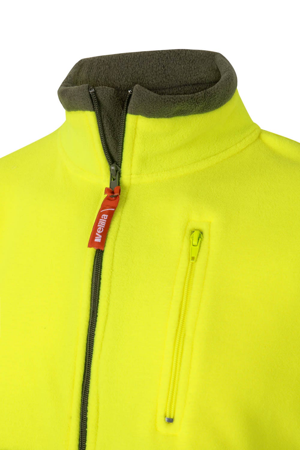 183.CHAQUETA POLAR BICOLOR AV VERDE CAZA/AMARILLO FLÚOR 2XL