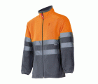 183.CHAQUETA POLAR BICOLOR AV GRIS/NARANJA FLÚOR 2XL