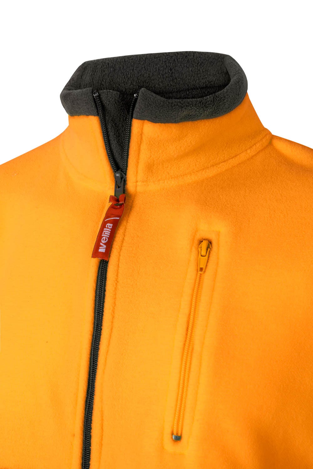 183.CHAQUETA POLAR BICOLOR AV GRIS/NARANJA FLÚOR 2XL