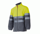 183.CHAQUETA POLAR BICOLOR AV GRIS/AMARILLO FLÚOR 2XL