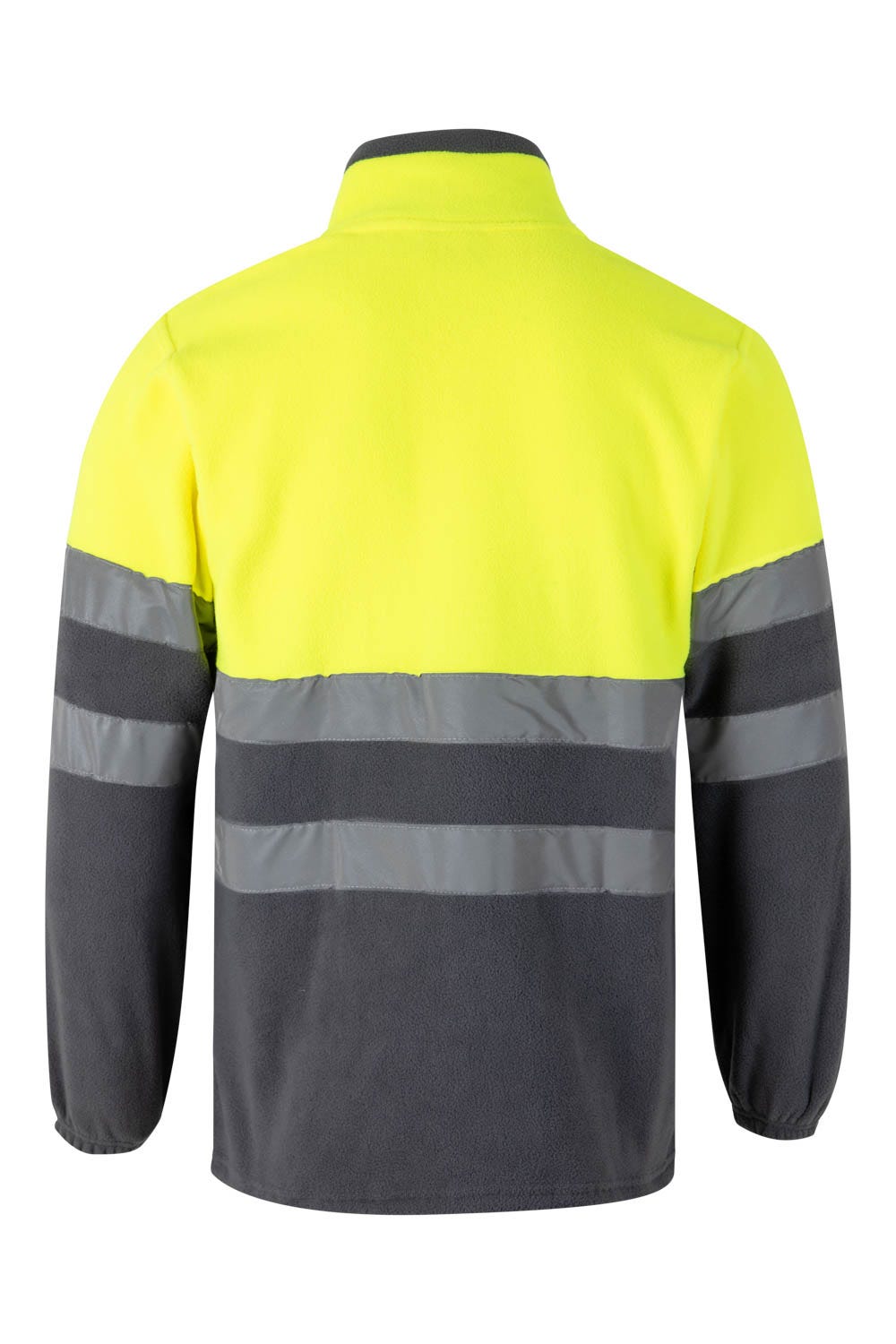 183.CHAQUETA POLAR BICOLOR AV GRIS/AMARILLO FLÚOR 2XL