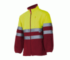 183.CHAQUETA POLAR BICOLOR AV GRANATE/AMARILLO FLÚOR 2XL