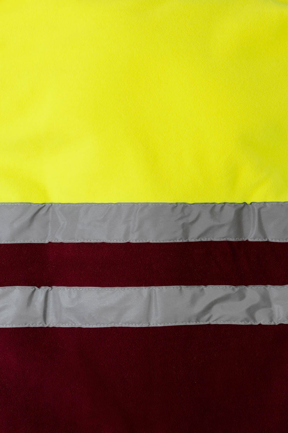 183.CHAQUETA POLAR BICOLOR AV GRANATE/AMARILLO FLÚOR 2XL