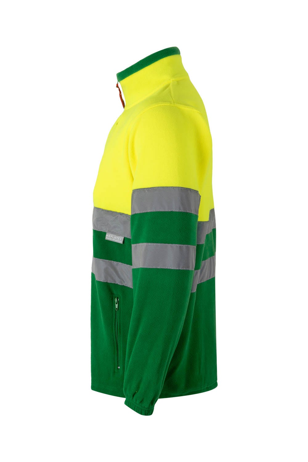 183.CHAQUETA POLAR BICOLOR AV VERDE HIERBA/AMARILLO FLÚOR 2XL