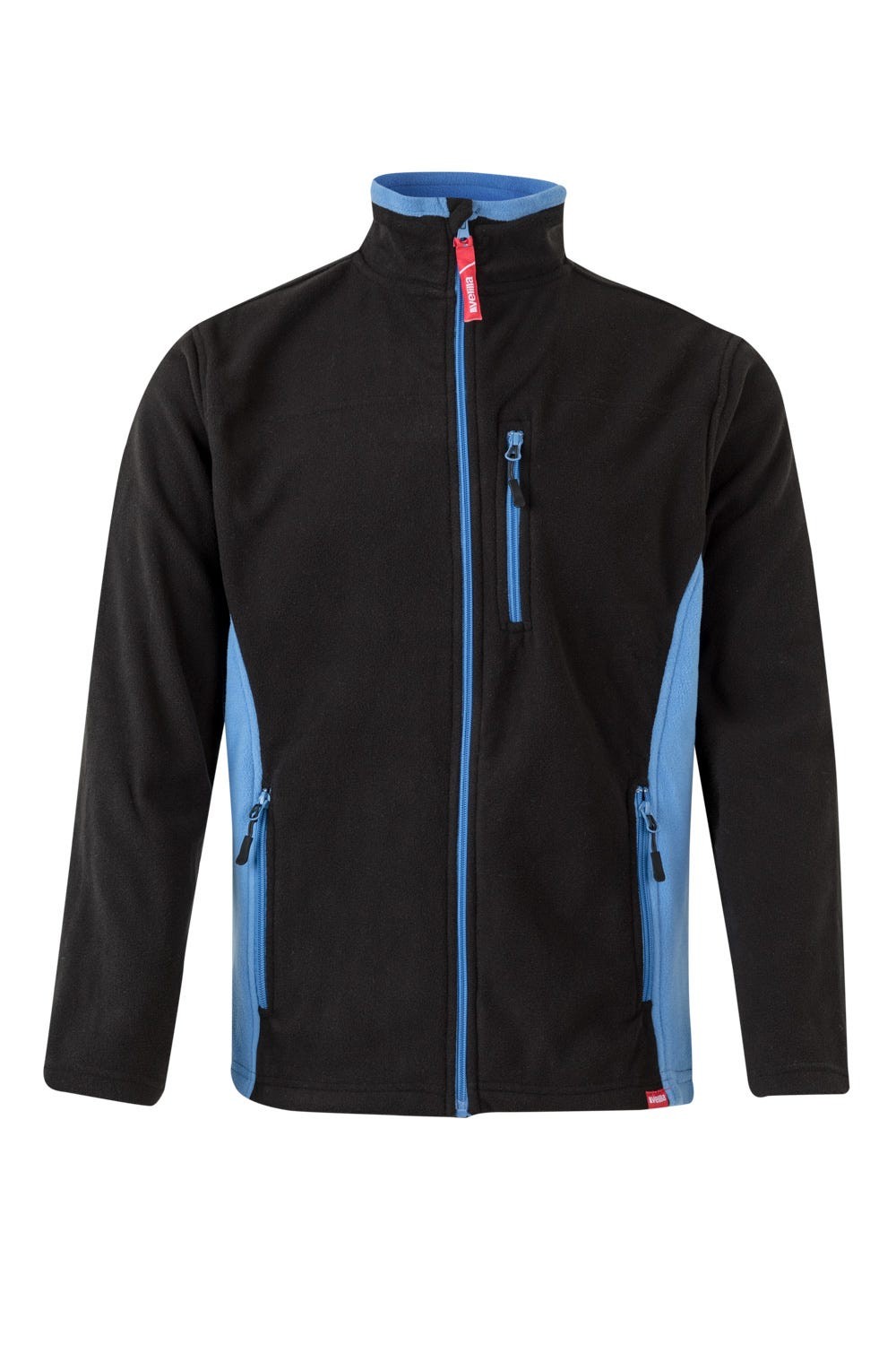 201504.CHAQUETA POLAR BICOLOR NEGRO/CELESTE 2XL