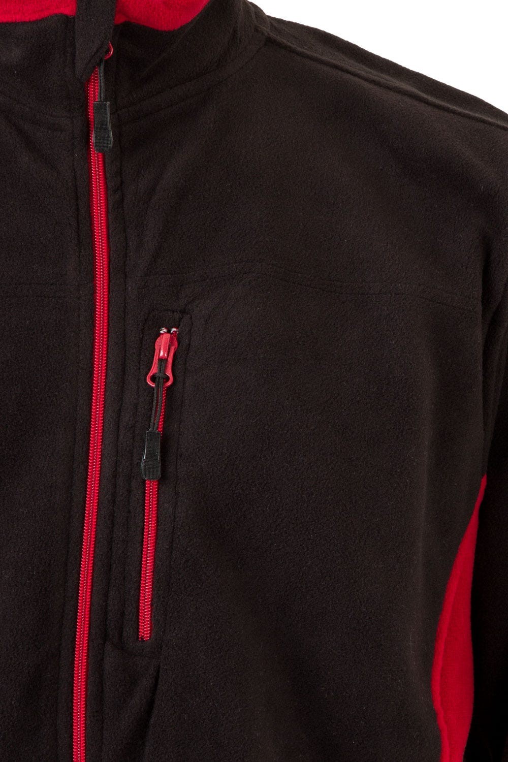 201504.CHAQUETA POLAR BICOLOR NEGRO/ROJO 2XL