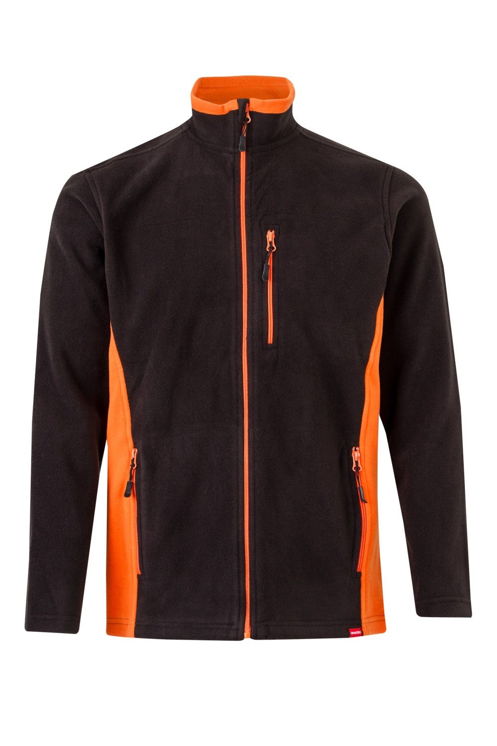 201504.CHAQUETA POLAR BICOLOR NEGRO/NARANJA 2XL