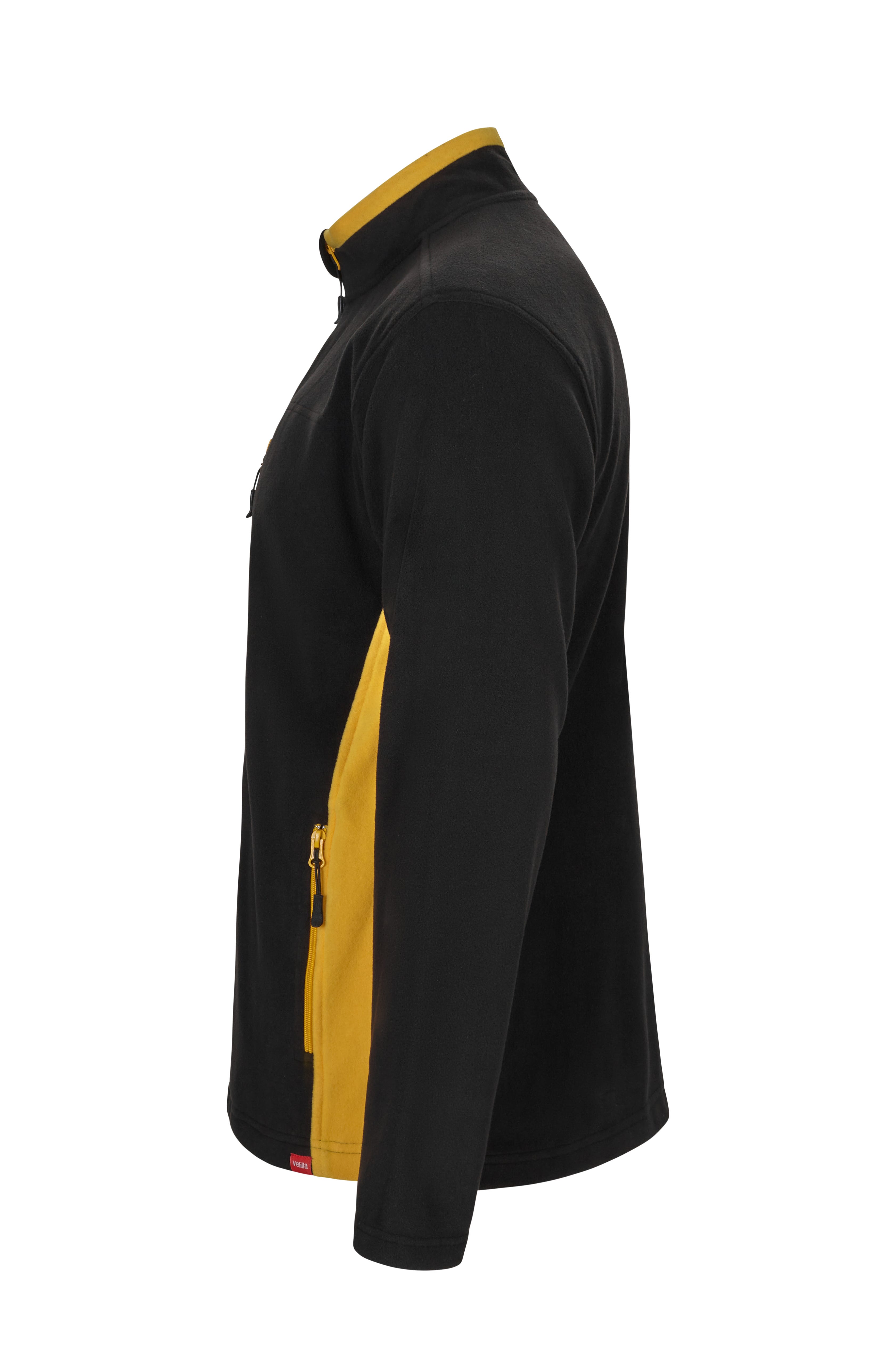 201504.CHAQUETA POLAR BICOLOR NEGRO/AMARILLO XS