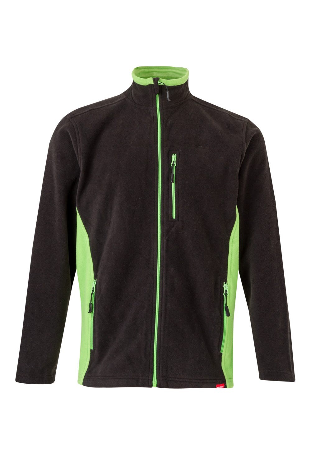 201504.CHAQUETA POLAR BICOLOR NEGRO/VERDE LIMA 2XL