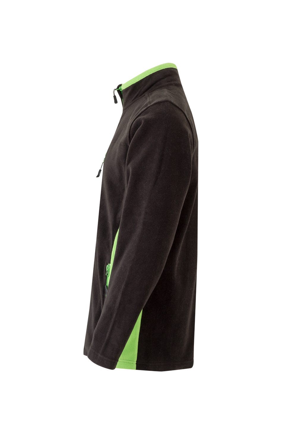 201504.CHAQUETA POLAR BICOLOR NEGRO/VERDE LIMA 2XL