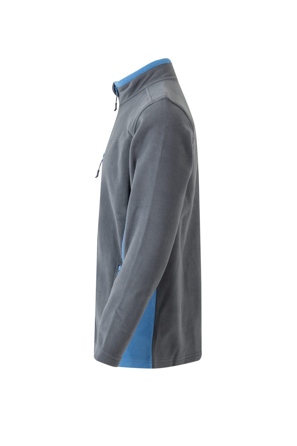 201504.CHAQUETA POLAR BICOLOR GRIS/CELESTE 2XL