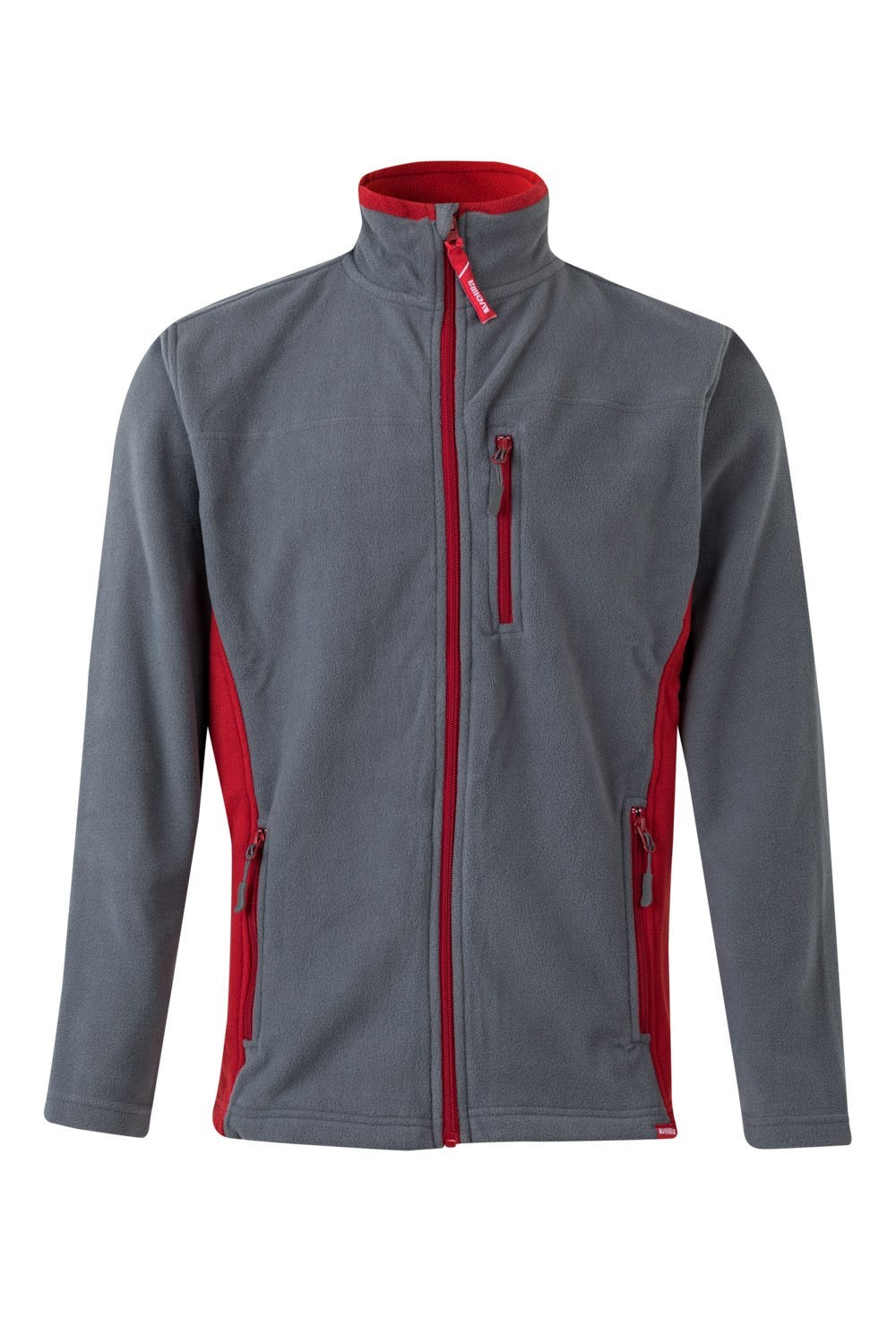 201504.CHAQUETA POLAR BICOLOR GRIS/ROJO 2XL