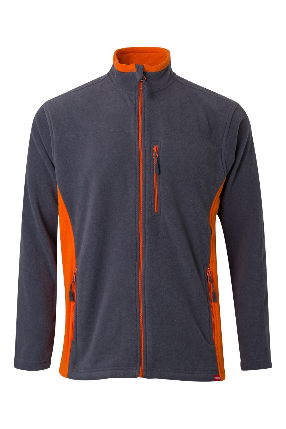 201504.CHAQUETA POLAR BICOLOR GRIS/NARANJA 2XL