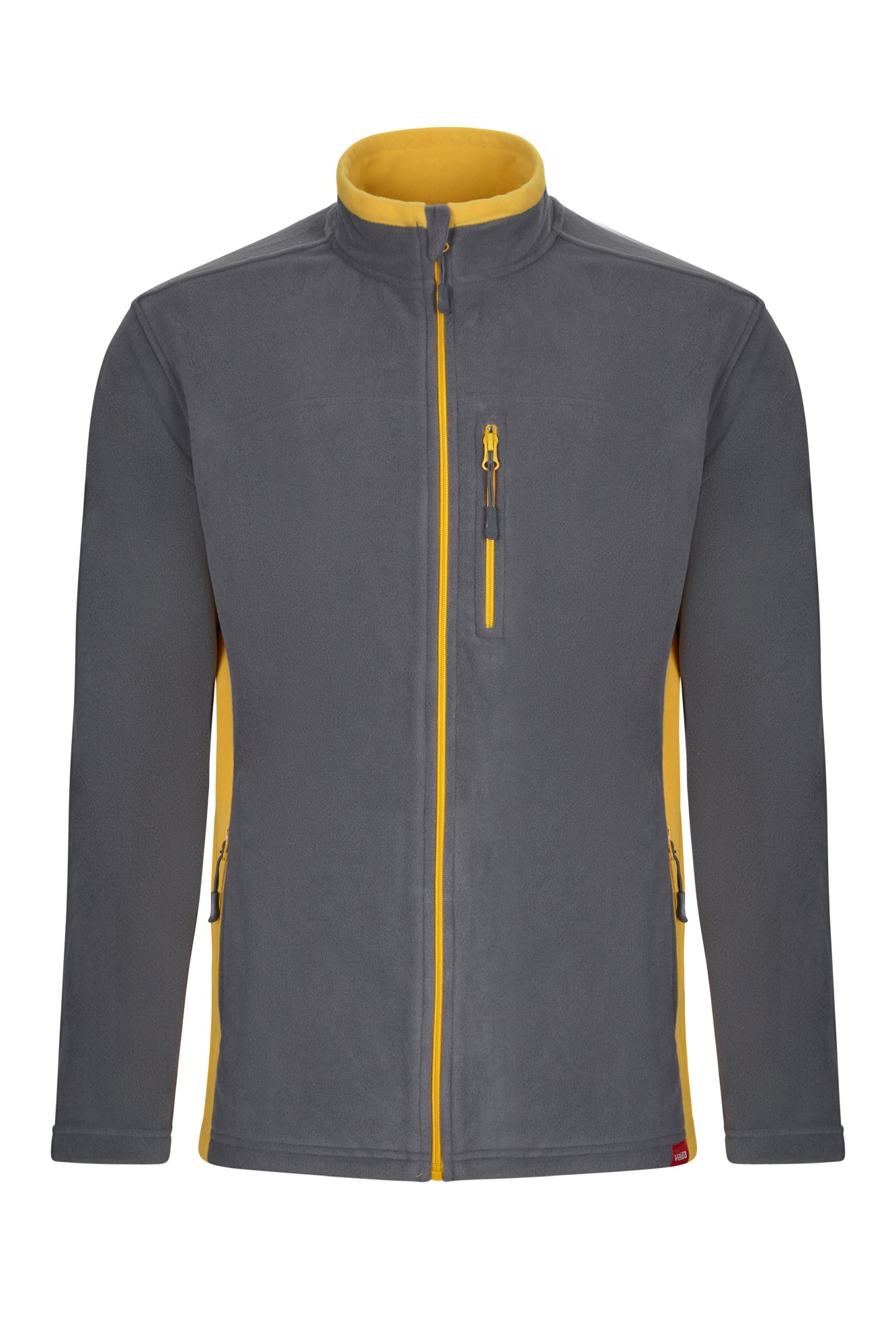 201504.CHAQUETA POLAR BICOLOR GRIS/AMARILLO XS