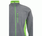 201504.CHAQUETA POLAR BICOLOR GRIS/VERDE LIMA 2XL