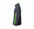201504.CHAQUETA POLAR BICOLOR GRIS/VERDE LIMA 2XL