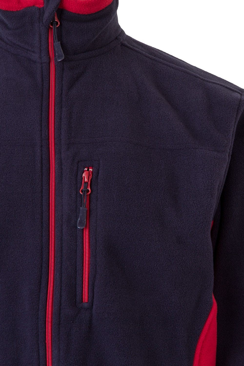 201504.CHAQUETA POLAR BICOLOR AZUL NAVY/ROJO 2XL