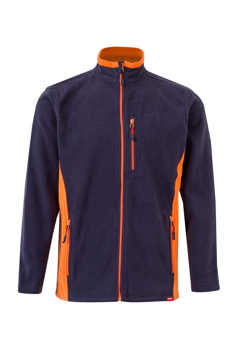 201504.CHAQUETA POLAR BICOLOR AZUL NAVY/NARANJA 2XL