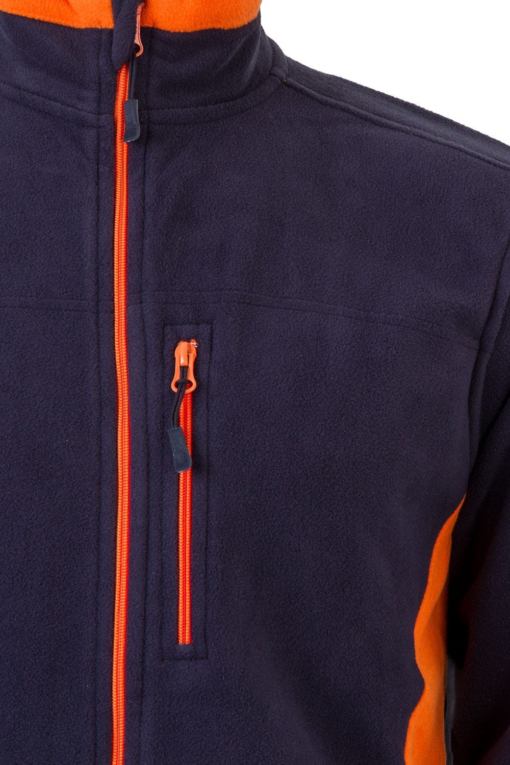 201504.CHAQUETA POLAR BICOLOR AZUL NAVY/NARANJA 2XL
