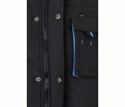 205902.CHALECO ACOLCHADO BICOLOR NEGRO/CELESTE 2XL