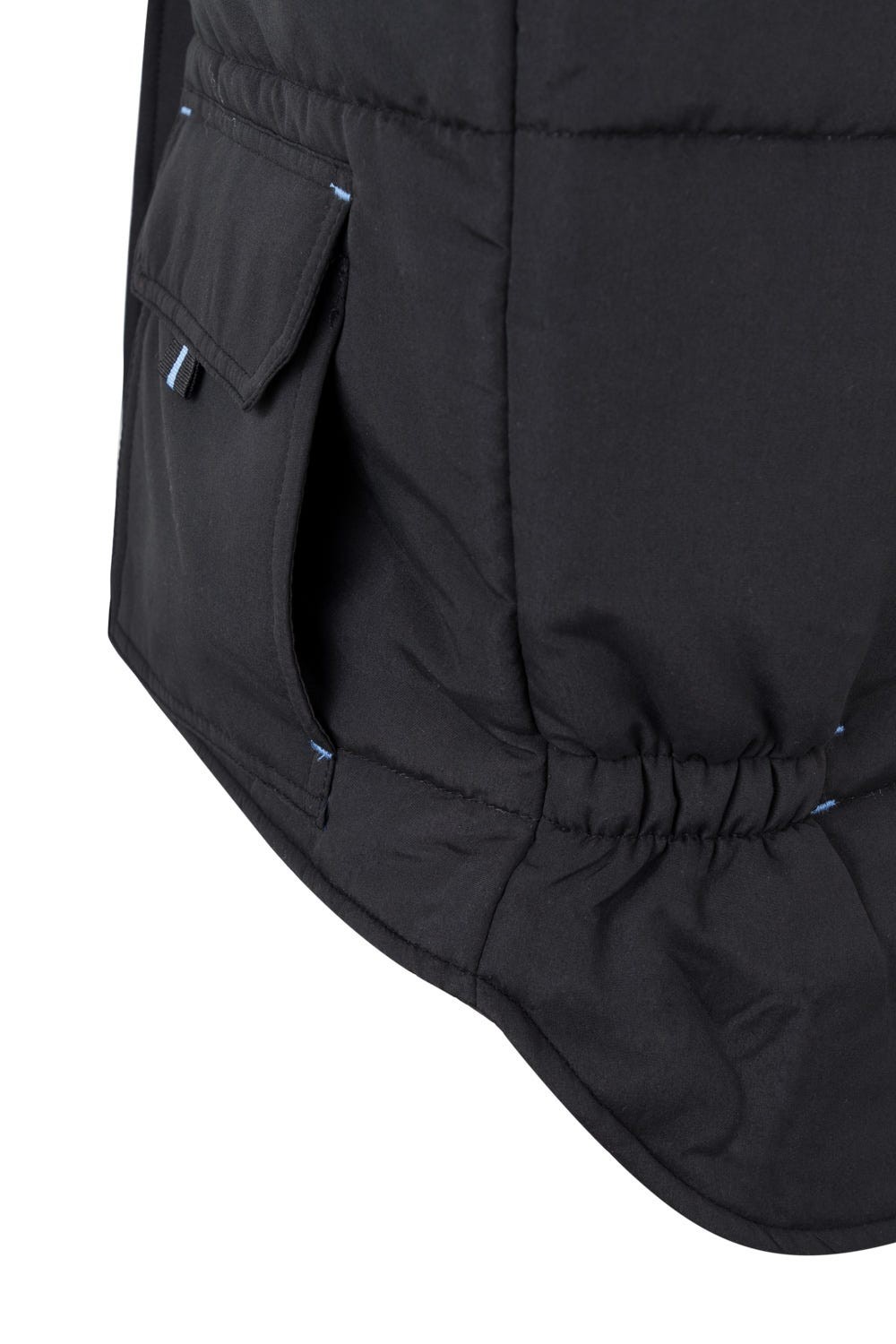 205902.CHALECO ACOLCHADO BICOLOR NEGRO/CELESTE 2XL