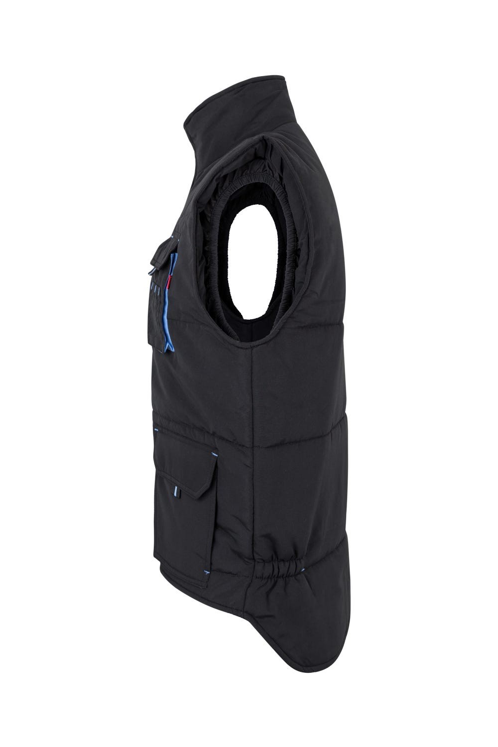 205902.CHALECO ACOLCHADO BICOLOR NEGRO/CELESTE 2XL