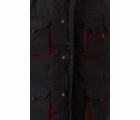 205902.CHALECO ACOLCHADO BICOLOR NEGRO/ROJO 2XL