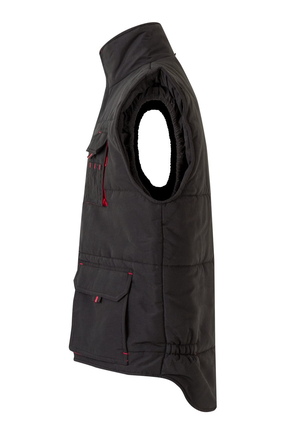 205902.CHALECO ACOLCHADO BICOLOR NEGRO/ROJO 2XL