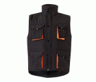 205902.CHALECO ACOLCHADO BICOLOR NEGRO/NARANJA 2XL